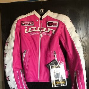 Icon Womens Leather Motorcycle Jacket Brand New With Tags Size Small